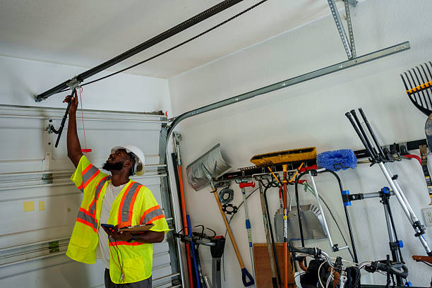 Professional Garage Door technician working in Port Washington North, NY